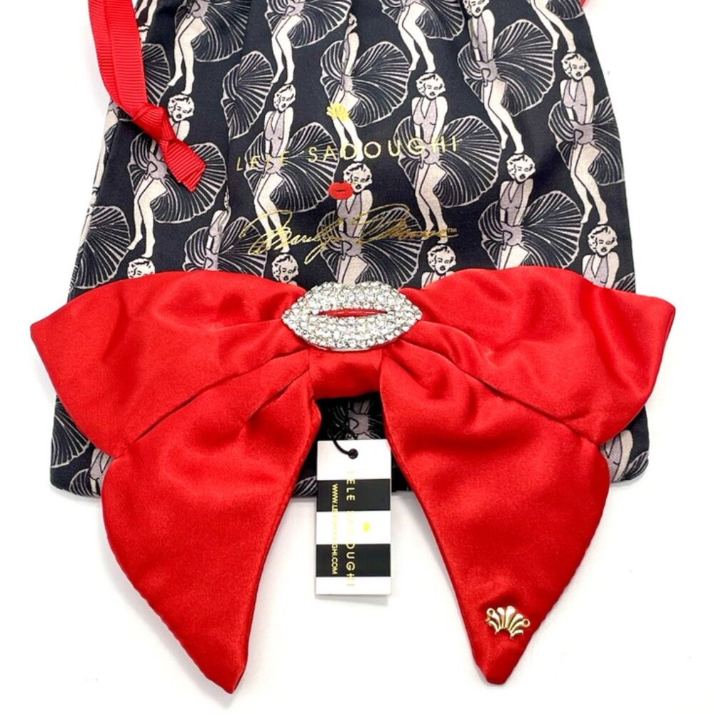 Lele Sadoughi x Marilyn Monroe Pave Kiss Bow Lipstick Red NWT